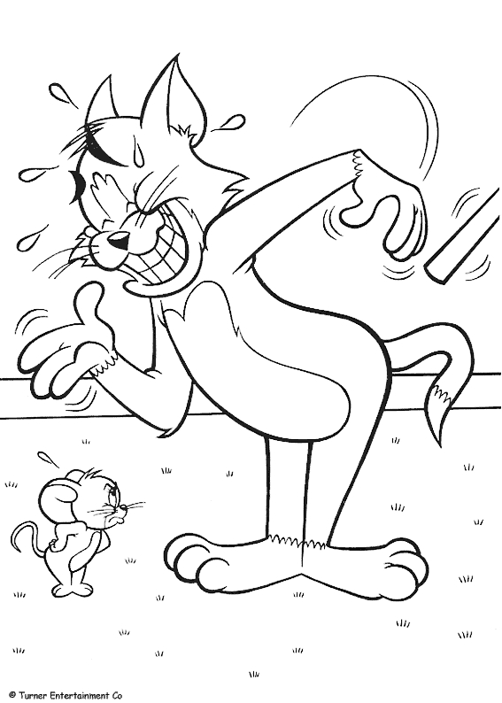 Tom et Jerry en pleine course dans un décor animé