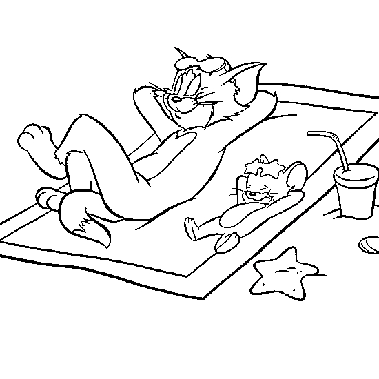 Tom et Jerry en pleine course dans un décor animé
