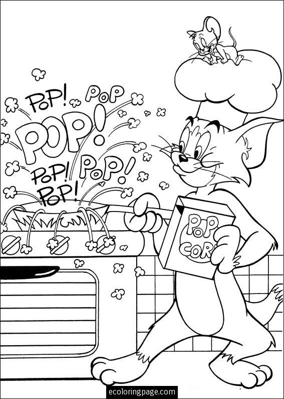 Tom et Jerry en pleine course poursuite dans un décor animé