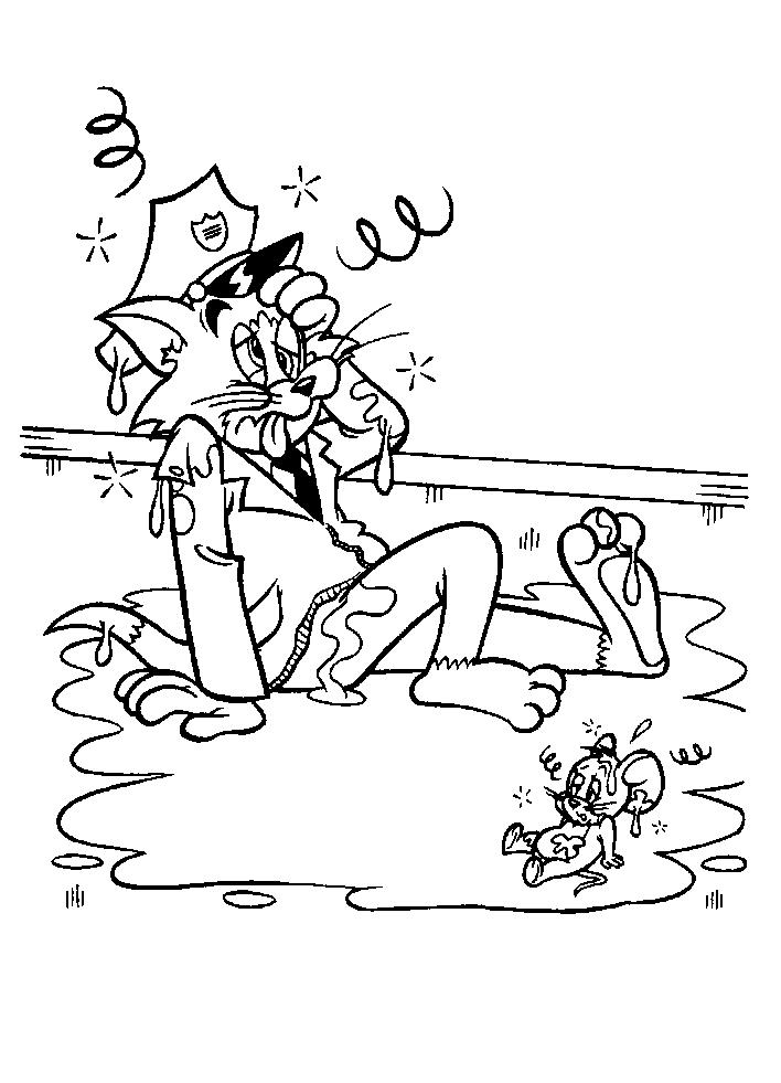Tom et Jerry en pleine course dans un décor animé