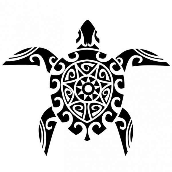 Coloriage d'une tortue nageant paisiblement dans l'eau
