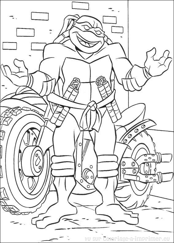 Coloriage d'une tortue sur un rocher au bord de l'eau Coloriage d'une tortue sur un rocher au bord de l'eau