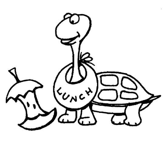 Coloriage d'une tortue sur un fond aquatique