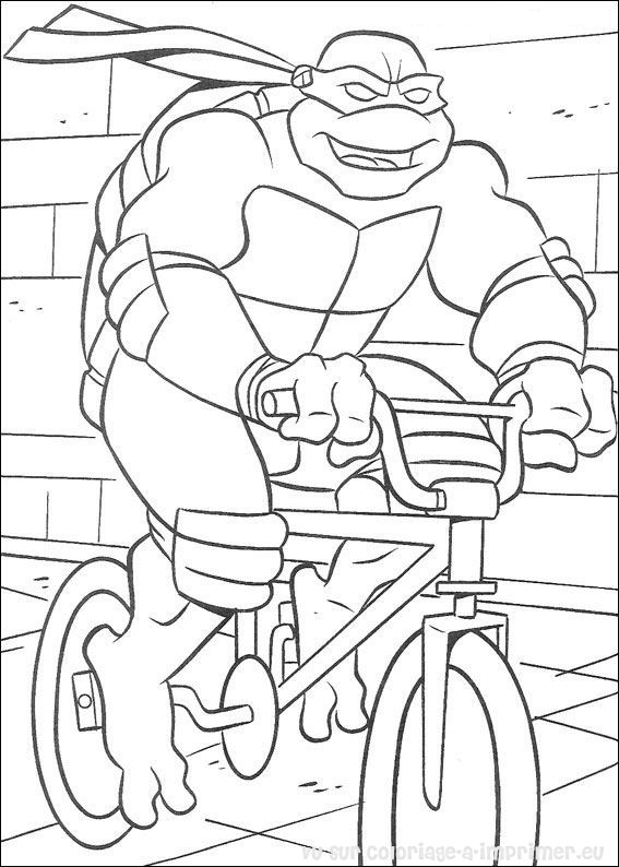 Coloriage d'une tortue sur un fond marin