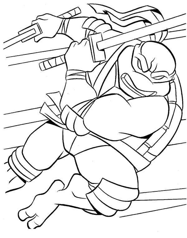 Coloriage d'une tortue dans son habitat naturel