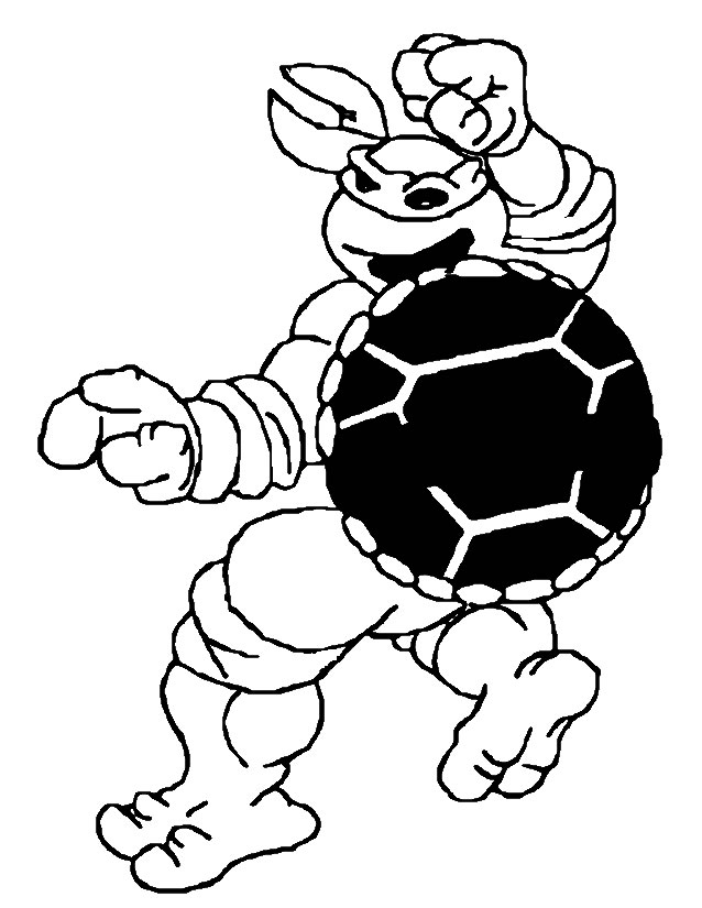 Un coloriage de tortue nageant dans l'océan