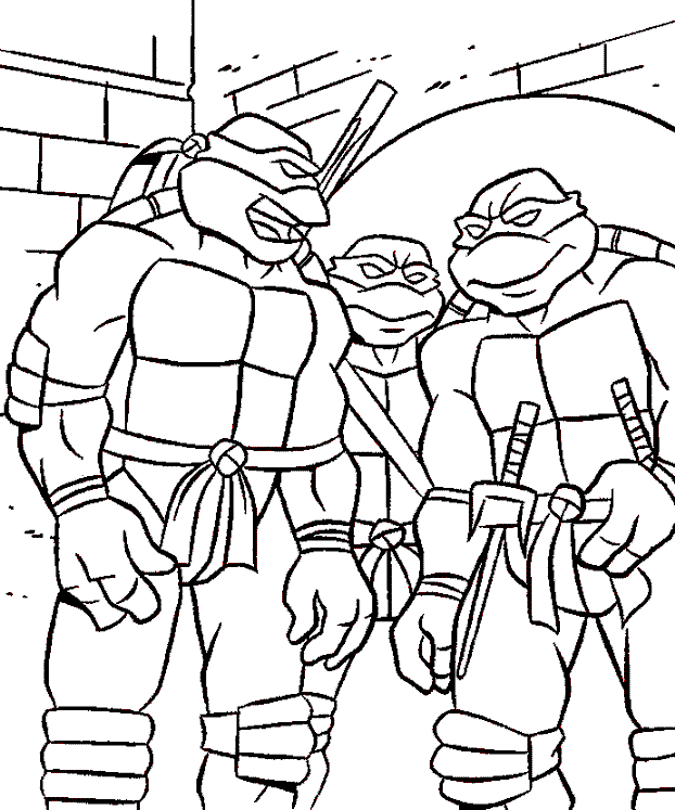 Les Tortues Ninja en pleine action dans un décor urbain