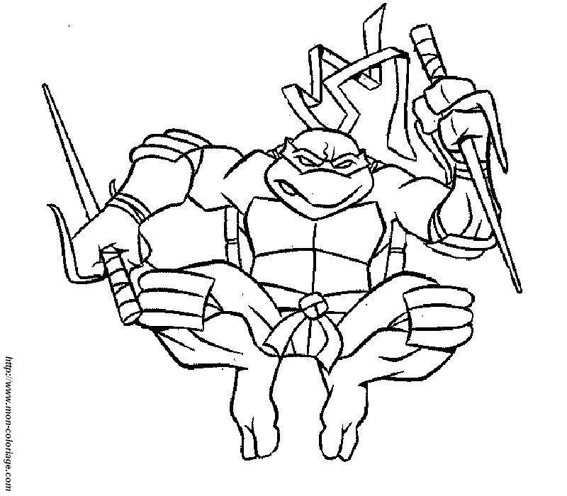 Tortues Ninja en pleine action sur fond urbain