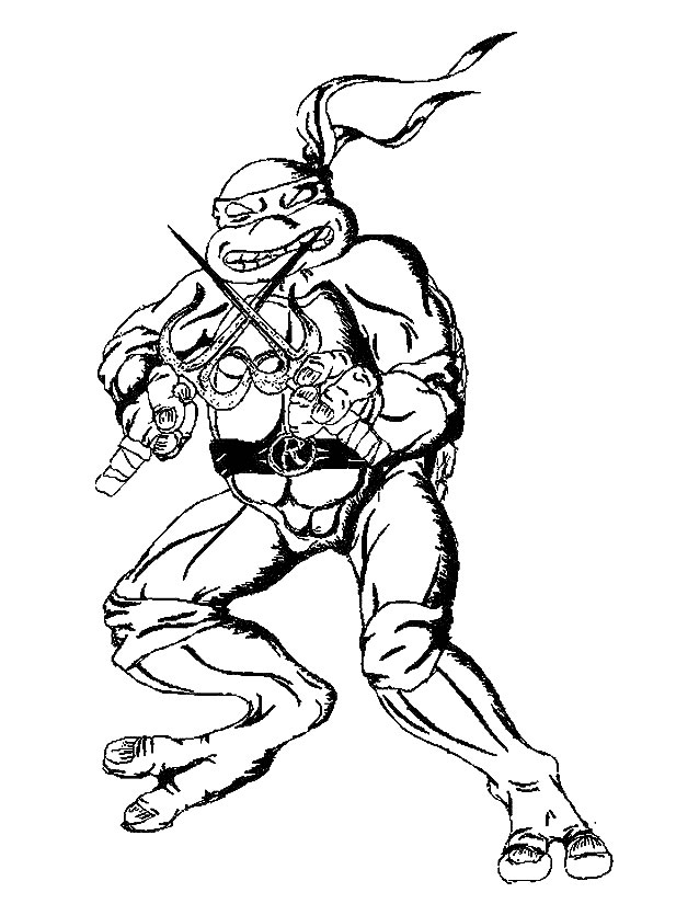 Les Tortues Ninja en pleine action dans un décor urbain