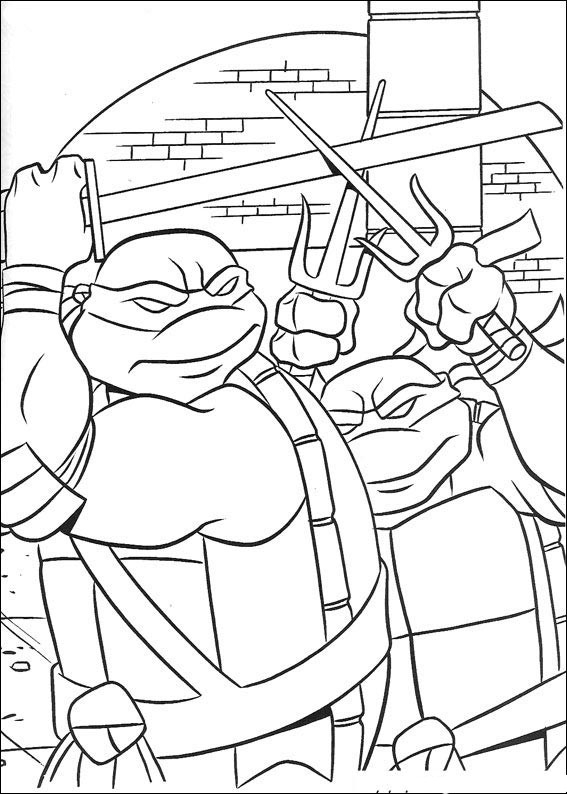 Les Tortues Ninja en action dans un décor urbain dynamique