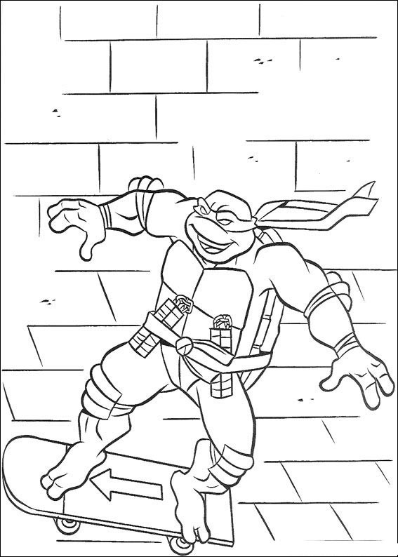 Les tortues ninja en pleine action dans un décor urbain