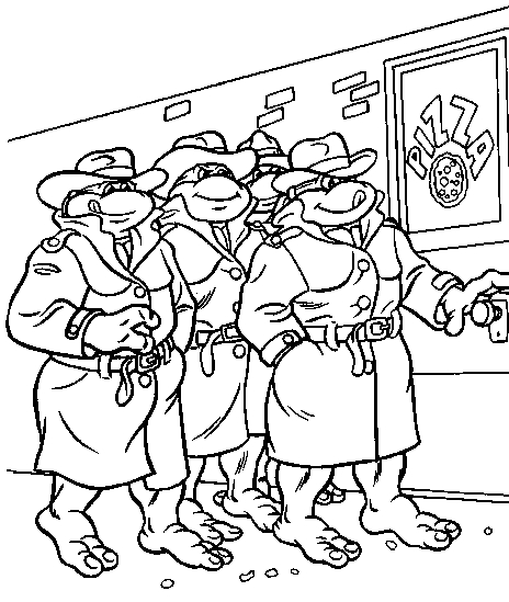 Les tortues ninja en pleine action dans leur environnement urbain