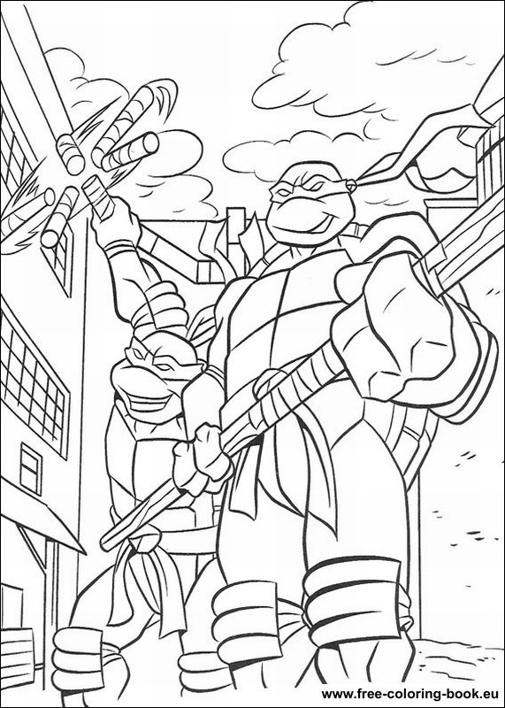 Les Tortues Ninja en pleine action dans leur univers urbain