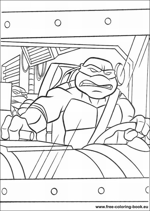Les tortues ninja en pleine action avec leurs armes dans un décor urbain