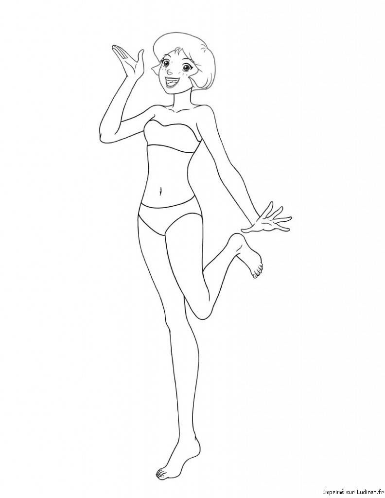 Coloriage de Totally Spies avec Sam, Clover et Alex en mission