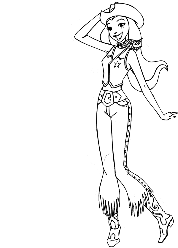 Coloriage de Totally Spies en mission d'espionnage