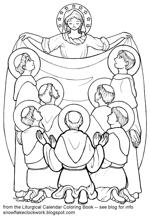Coloriage de la fête de la Toussaint avec des symboles traditionnels