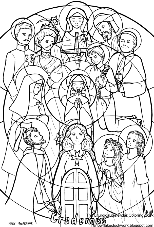 Un coloriage de la Toussaint avec des symboles emblématiques