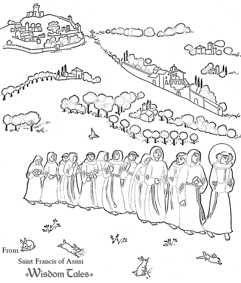 Coloriage d'une scène d'Halloween avec une citrouille et des fantômes