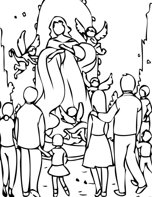 Un coloriage d'Halloween avec une scène de citrouilles et de fantômes
