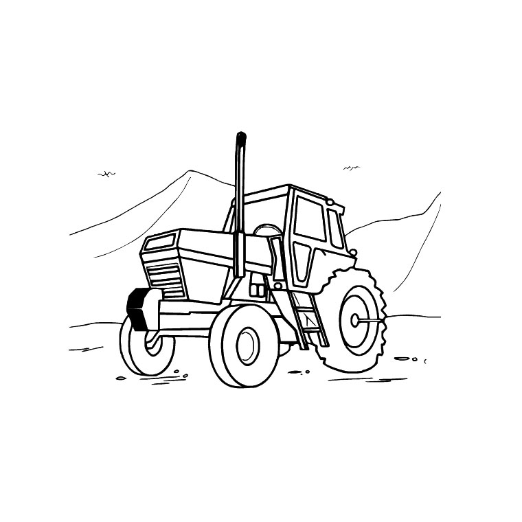 Un tracteur en pleine action sur le champ