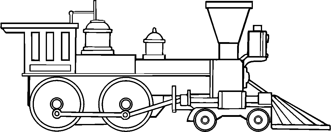 Coloriage d'une locomotive à vapeur sur des rails