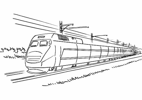 Coloriage d'une locomotive à vapeur avec des détails réalistes