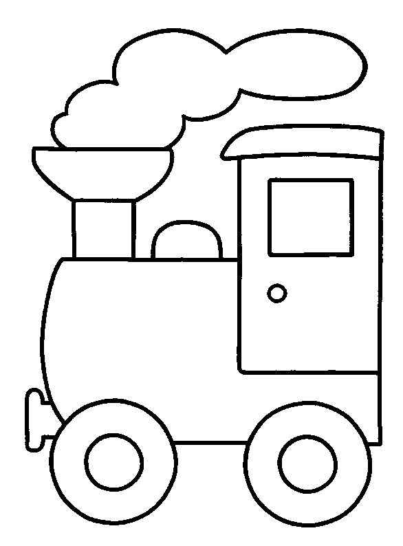 Coloriage d'une locomotive à vapeur sur une voie ferrée