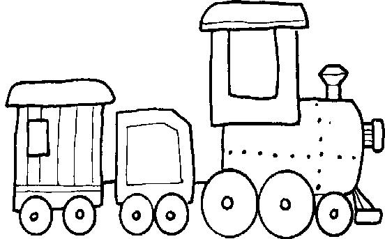 Coloriage d'une locomotive à vapeur sur un chemin de fer