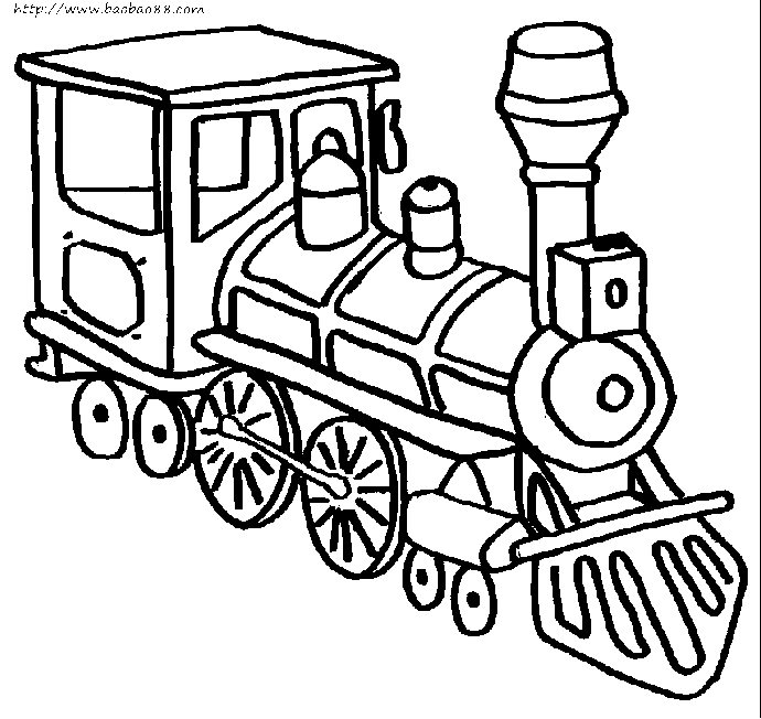 Coloriage d'une locomotive à vapeur sur des rails avec un paysage de montagne