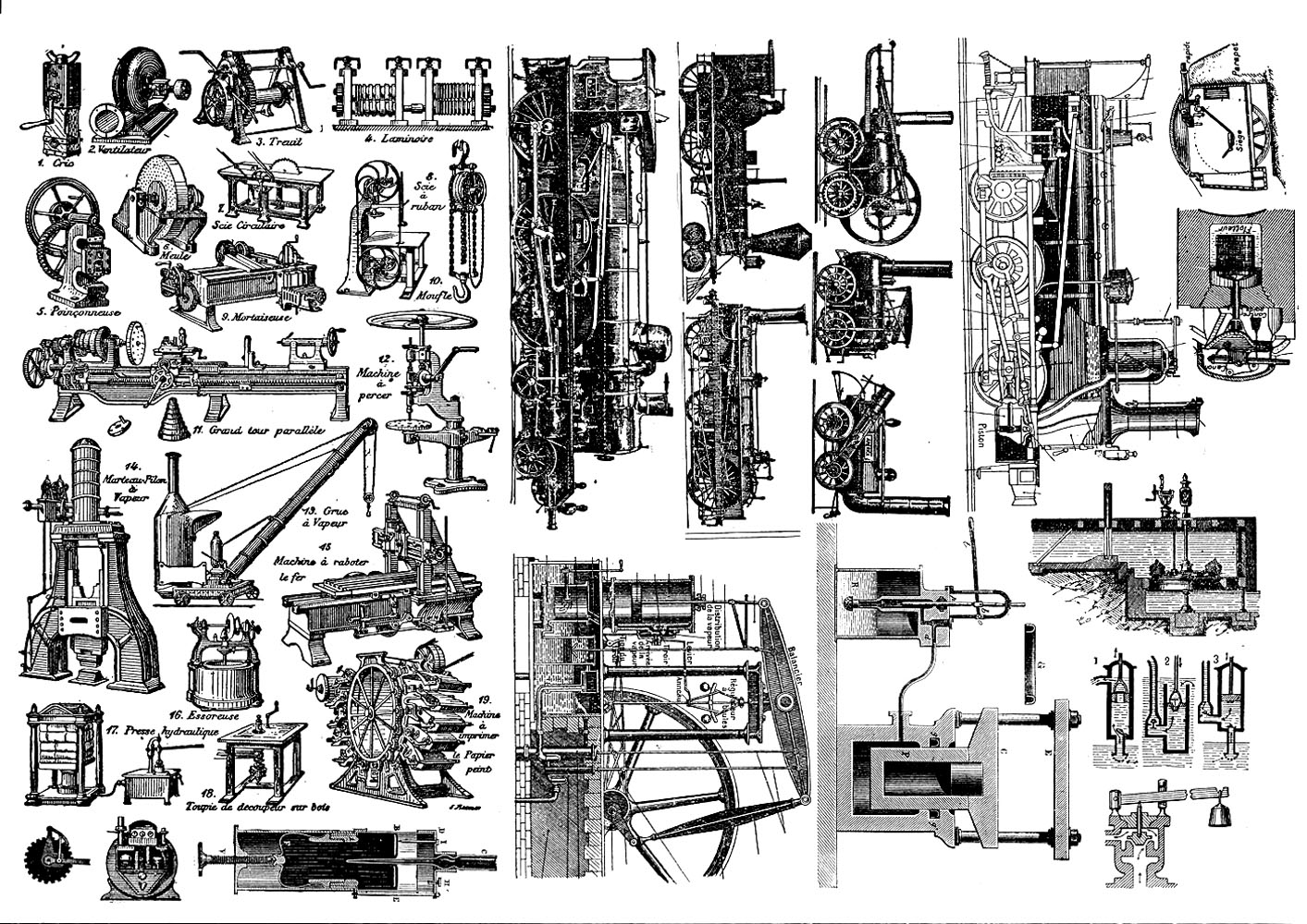 Coloriage d'une locomotive à vapeur sur des rails