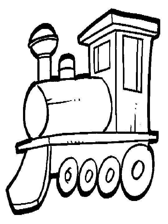 Coloriage d'un train locomotive sur une voie ferrée entourée de paysages