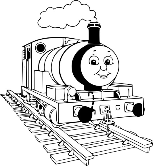 Coloriage d'une locomotive à vapeur avec un paysage en arrière-plan