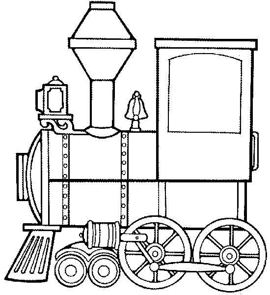 Coloriage d'un train locomotive avec des détails captivants