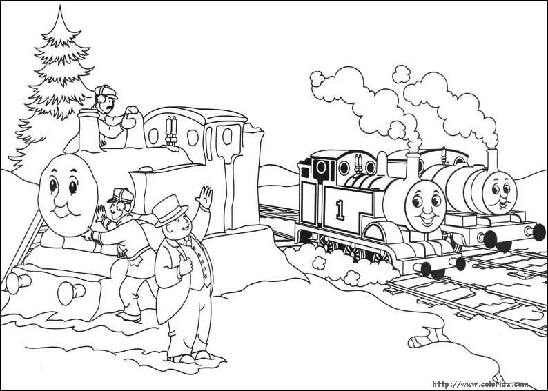 Coloriage d'une locomotive à vapeur dans un paysage paisible