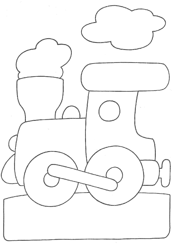 Coloriage d'une locomotive à vapeur en pleine action sur des rails
