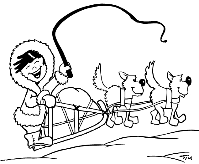 Un traîneau à chiens en pleine aventure dans un paysage hivernal
