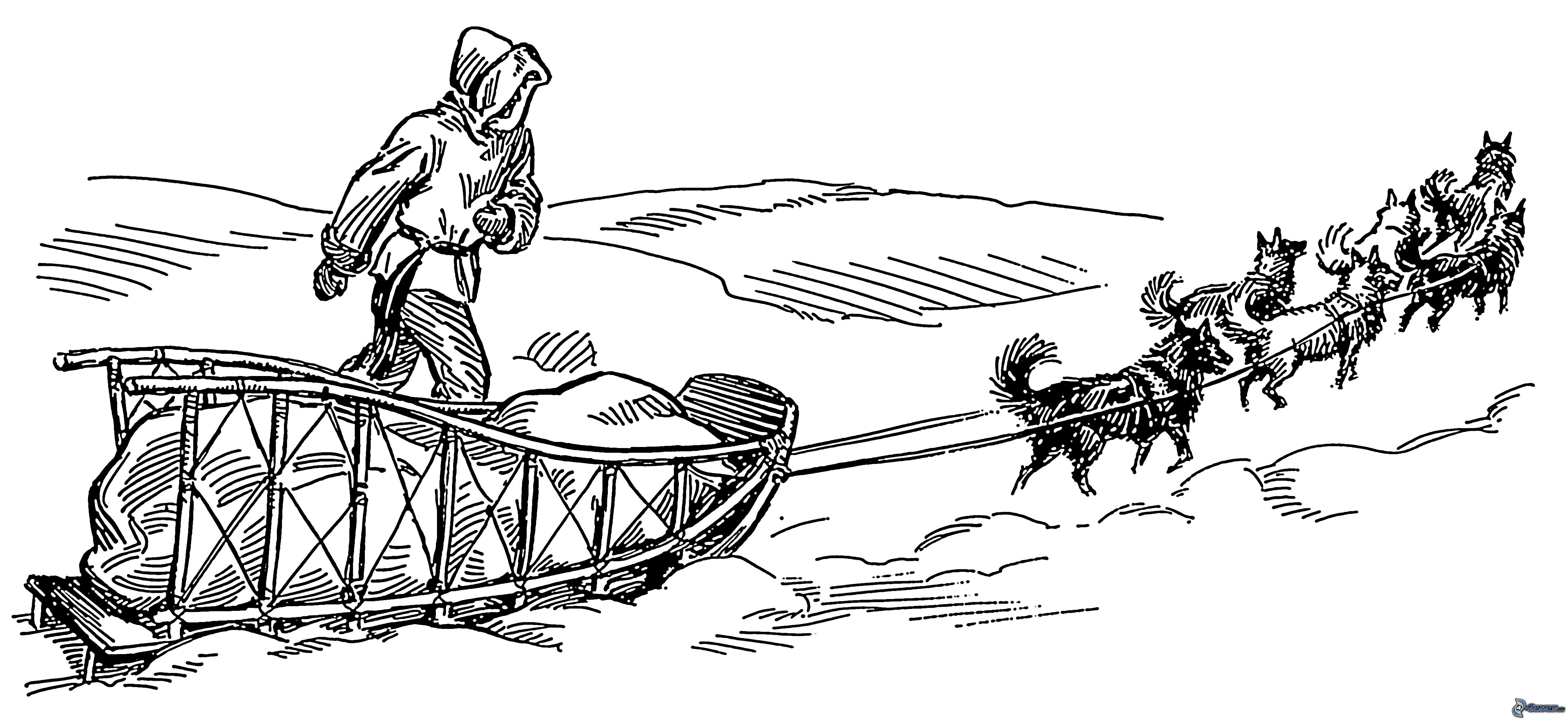 Coloriage Traineau à chien #47877 à imprimer Coloriage Traineau à chien #47877 à imprimer