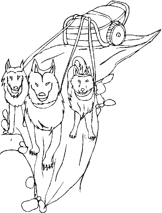 Coloriage Traineau à chien #47878 à imprimer Coloriage Traineau à chien #47878 à imprimer