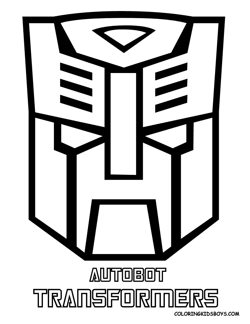 Coloriage de Transformers avec Optimus Prime en action