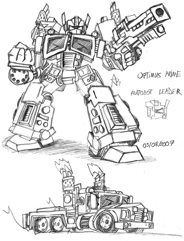 Transformers en pleine action sur fond urbain