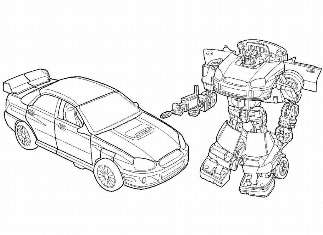 Scène de combat entre Autobots et Decepticons dans un décor futuriste