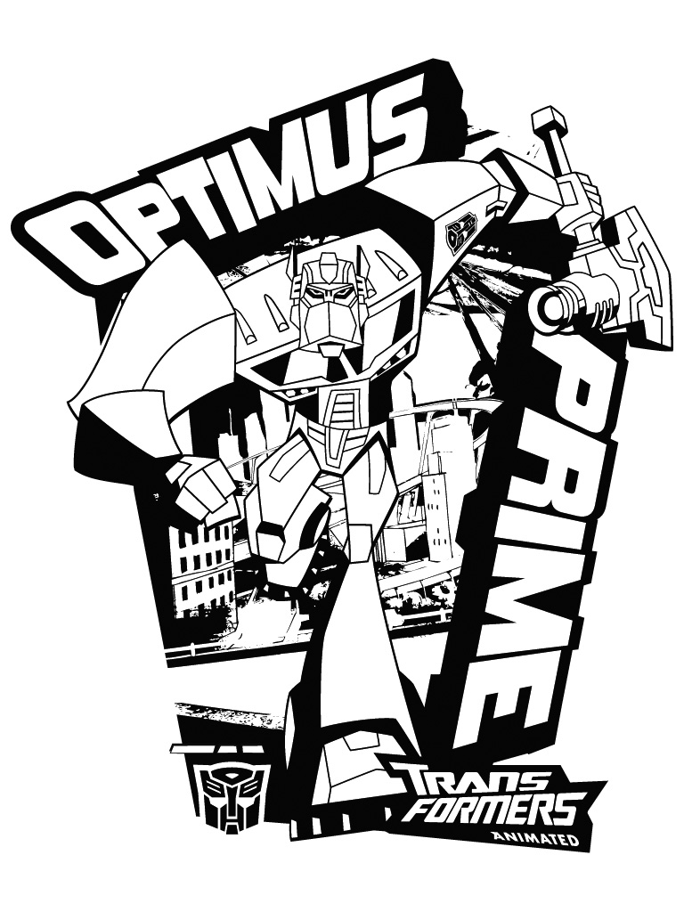 Coloriage de Transformers en pleine bataille