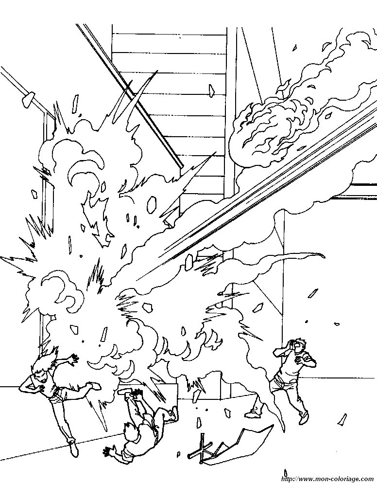 Coloriage de Transformers : Optimus Prime en pleine action