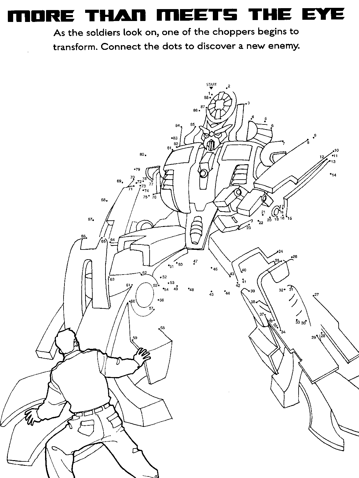 Coloriage de Transformers avec Optimus Prime en action