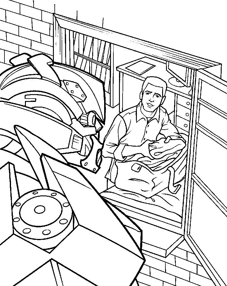 Scène de bataille entre Autobots et Decepticons dans un univers futuriste