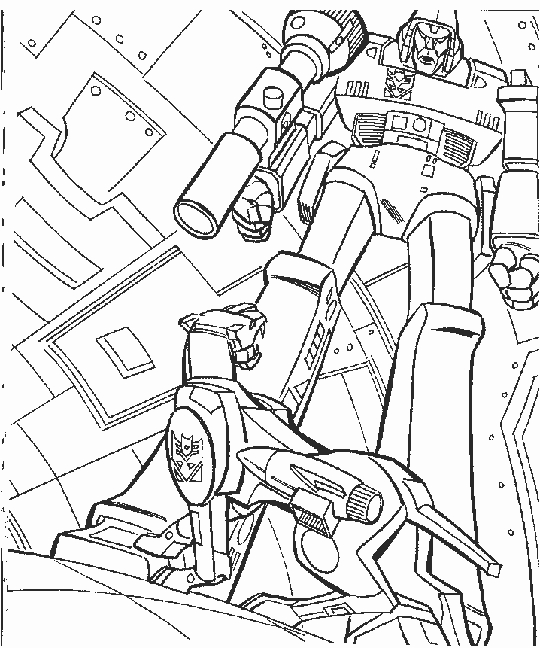 Scène dynamique des Transformers en pleine action