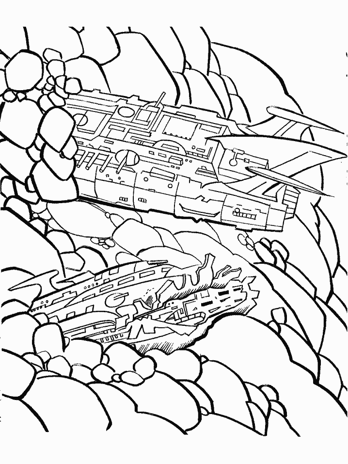 Scène dynamique de Transformers avec Optimus Prime en action