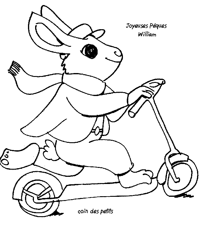 Coloriage d'une trottinette sur un fond simple et épuré