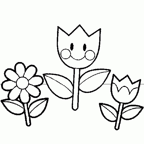 Coloriage d'une tulipe élégante sur fond simple